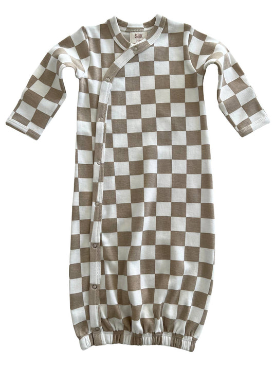 Tiramisu Checkerboard Organic Gown