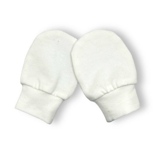 White No Scratch Mittens