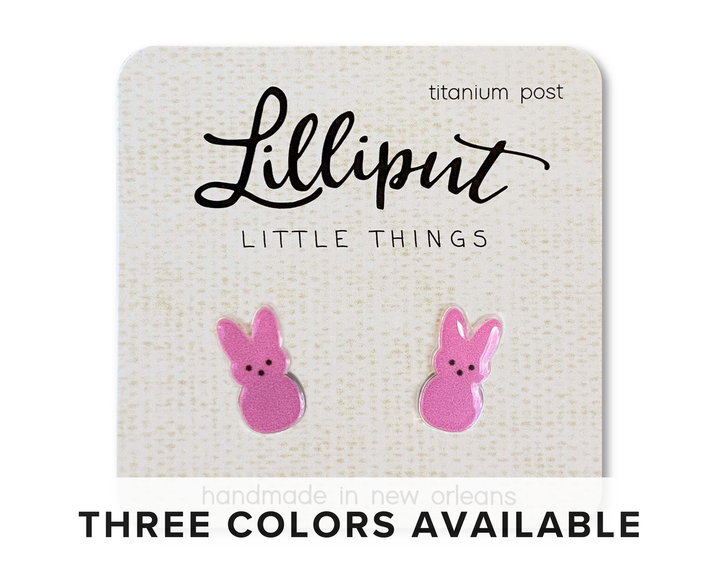 Marshmallow Bunny Earrings