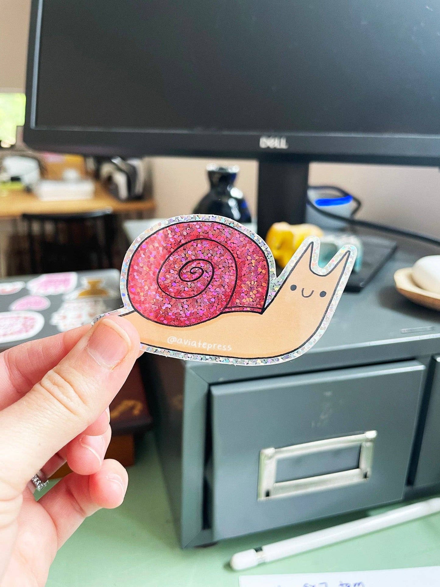 Sparkly Snail Sticker