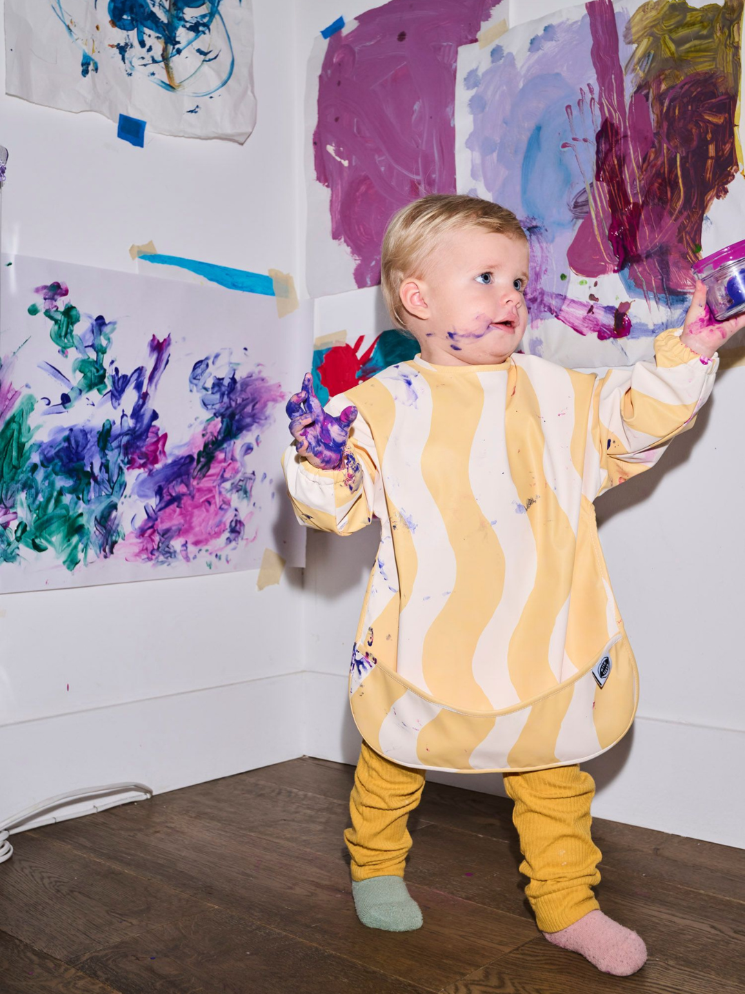 Smock Bib: Colorful, Long Sleeve