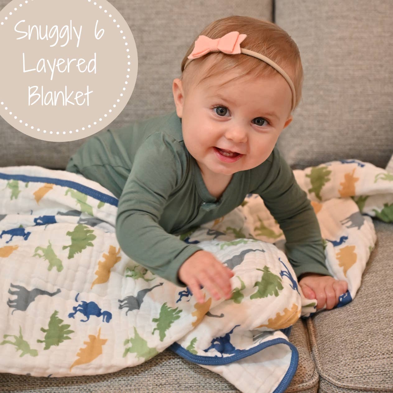 Dino Muslin Quilt