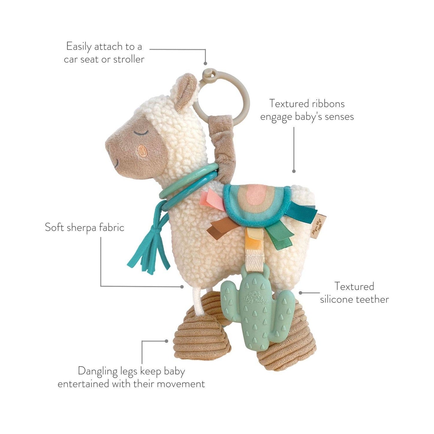 Llama Activity Plush with Teether Toy