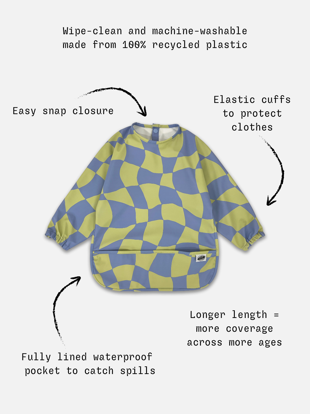 Smock Bib: Colorful, Long Sleeve