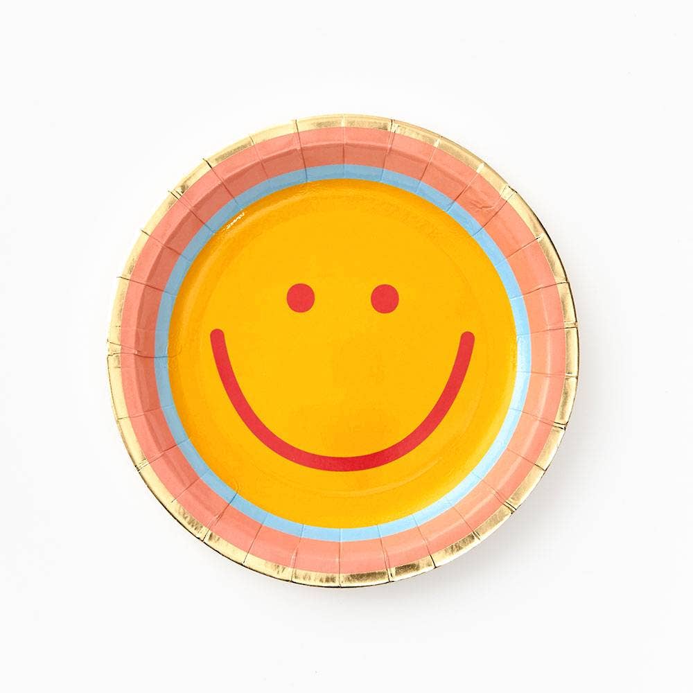 Happy Face Small Disposable Plates