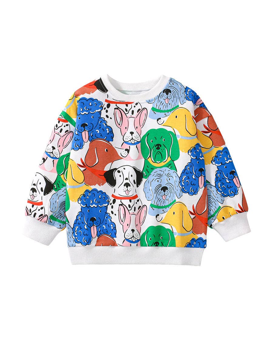 Colorful Dogs Crewneck
