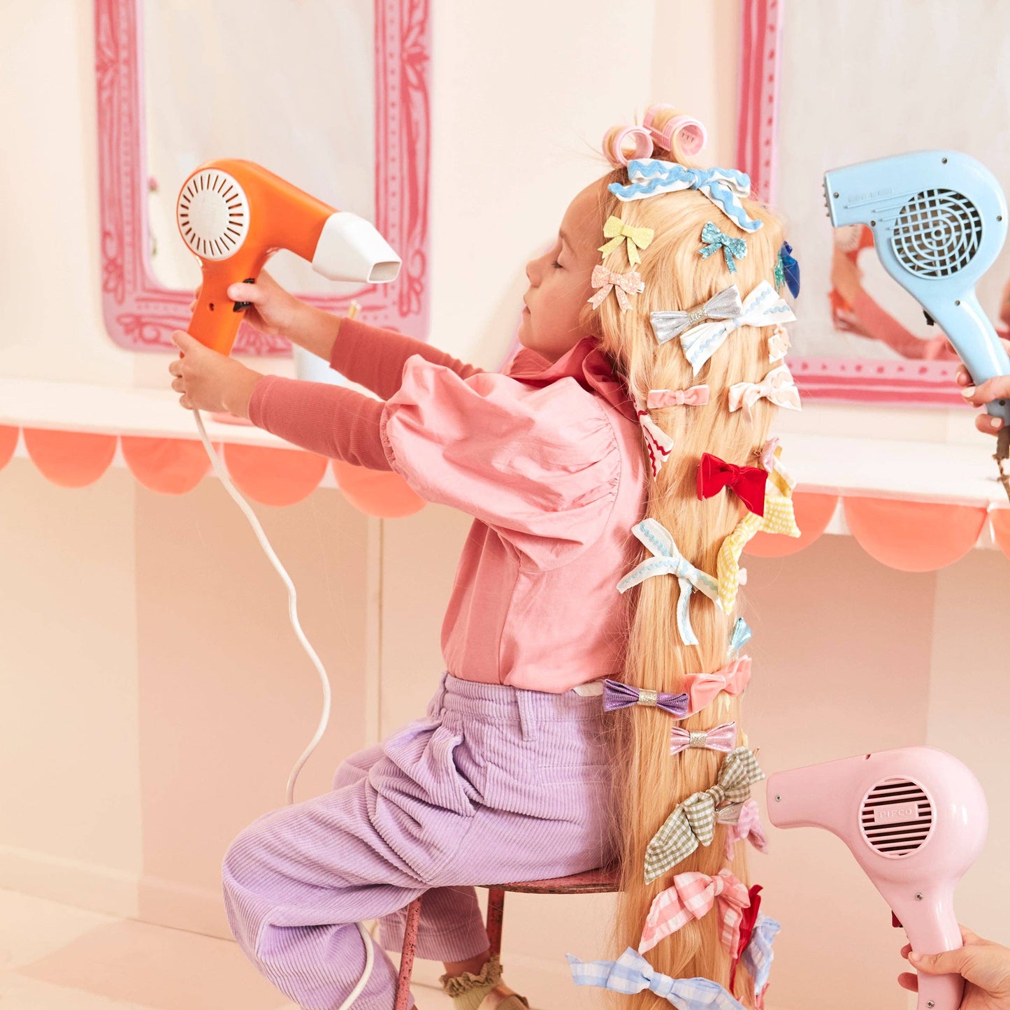 Ricrac Bow Hair Clips