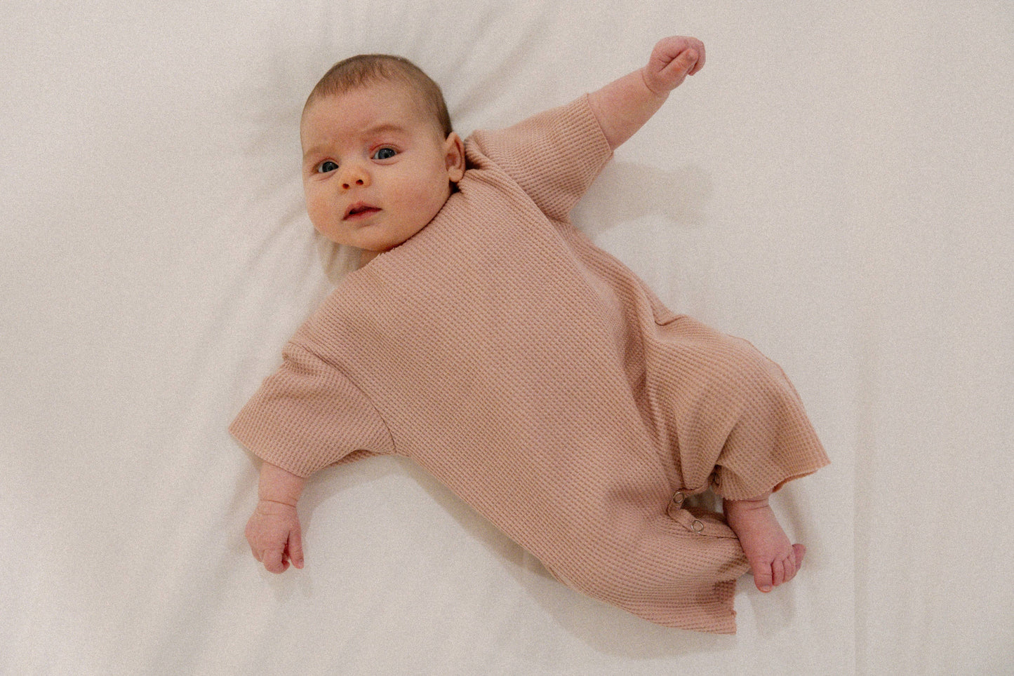 Waffle Romper in Pink