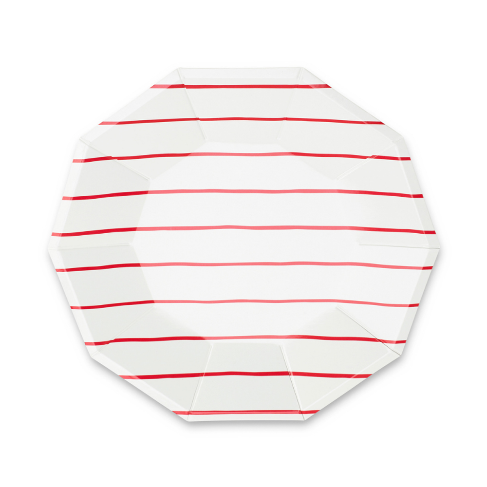 Frenchie Striped Small Plates - 8 Pk.