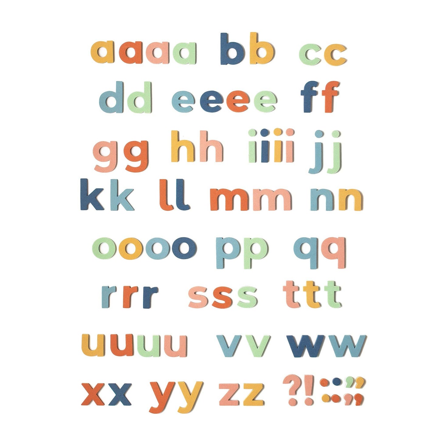 2" Dream Rainbow 75pc Lowercase Magnetic Letters