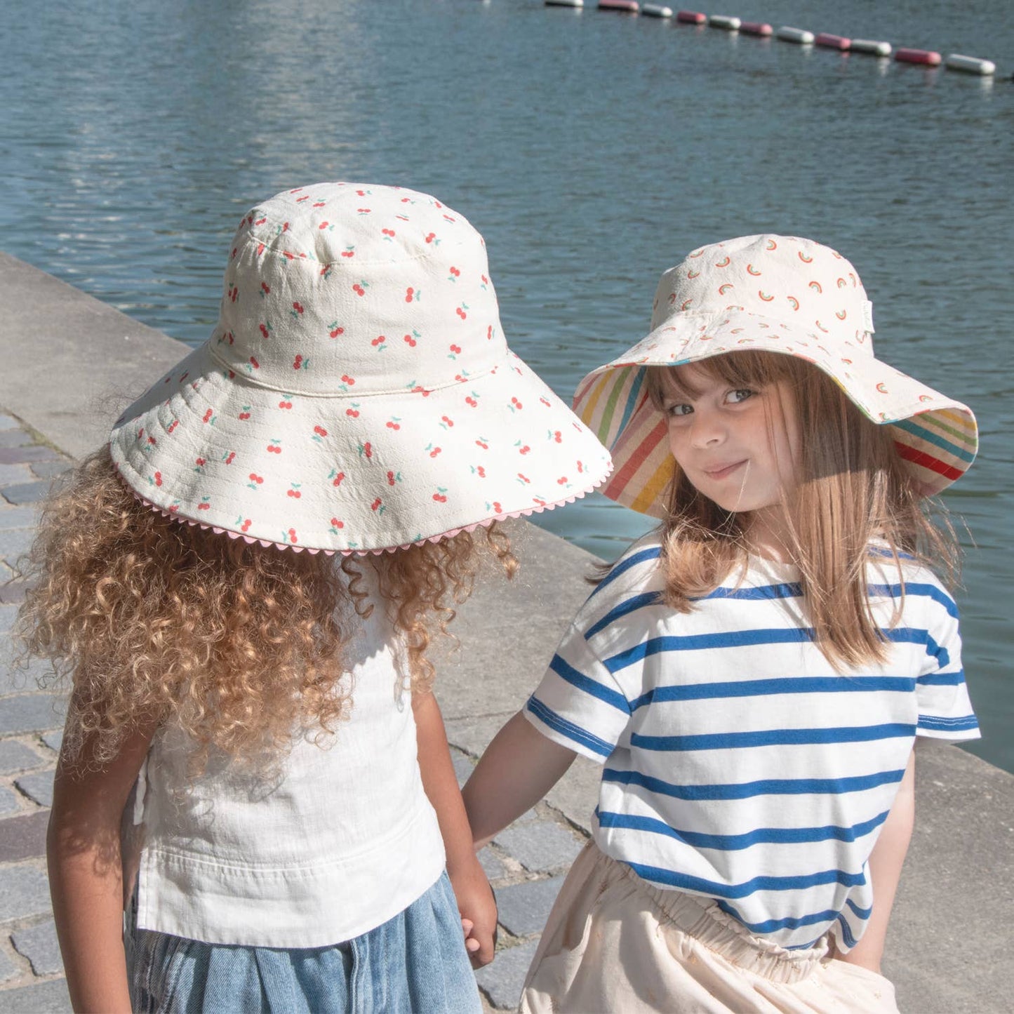 Rainbow Stripe Reversible Sun Hat 3-6 Years