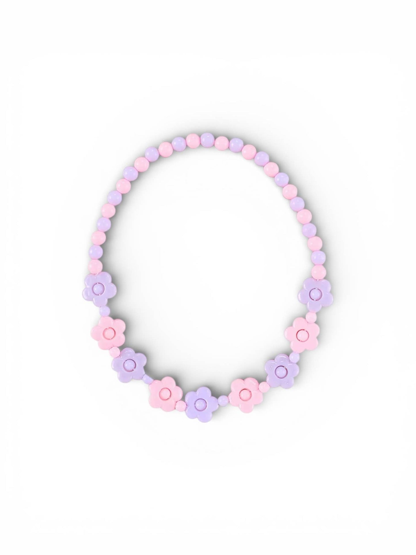Pink and Lavender Flower Necklace