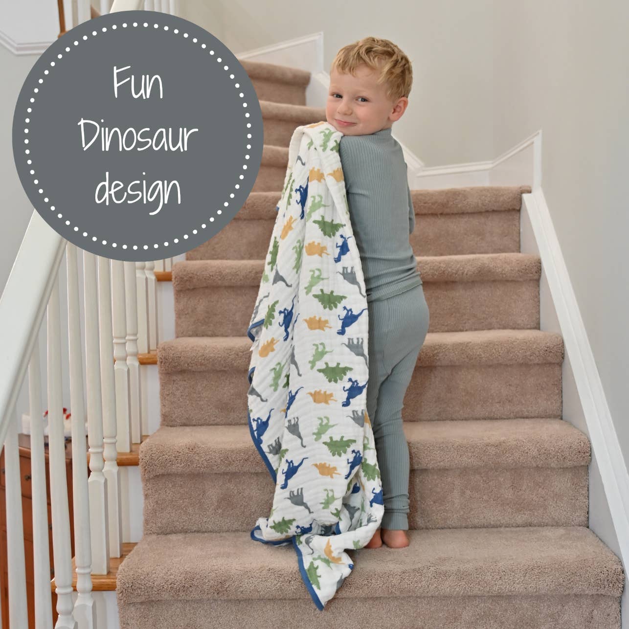 Dino Muslin Quilt