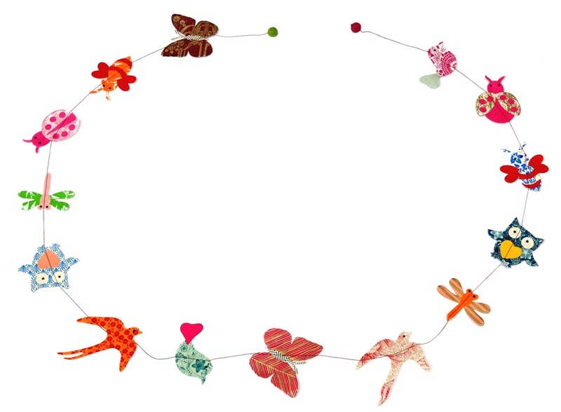 Bird and Insect Paper Garland