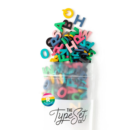 1" Preppy Rainbow Magnetic Letters
