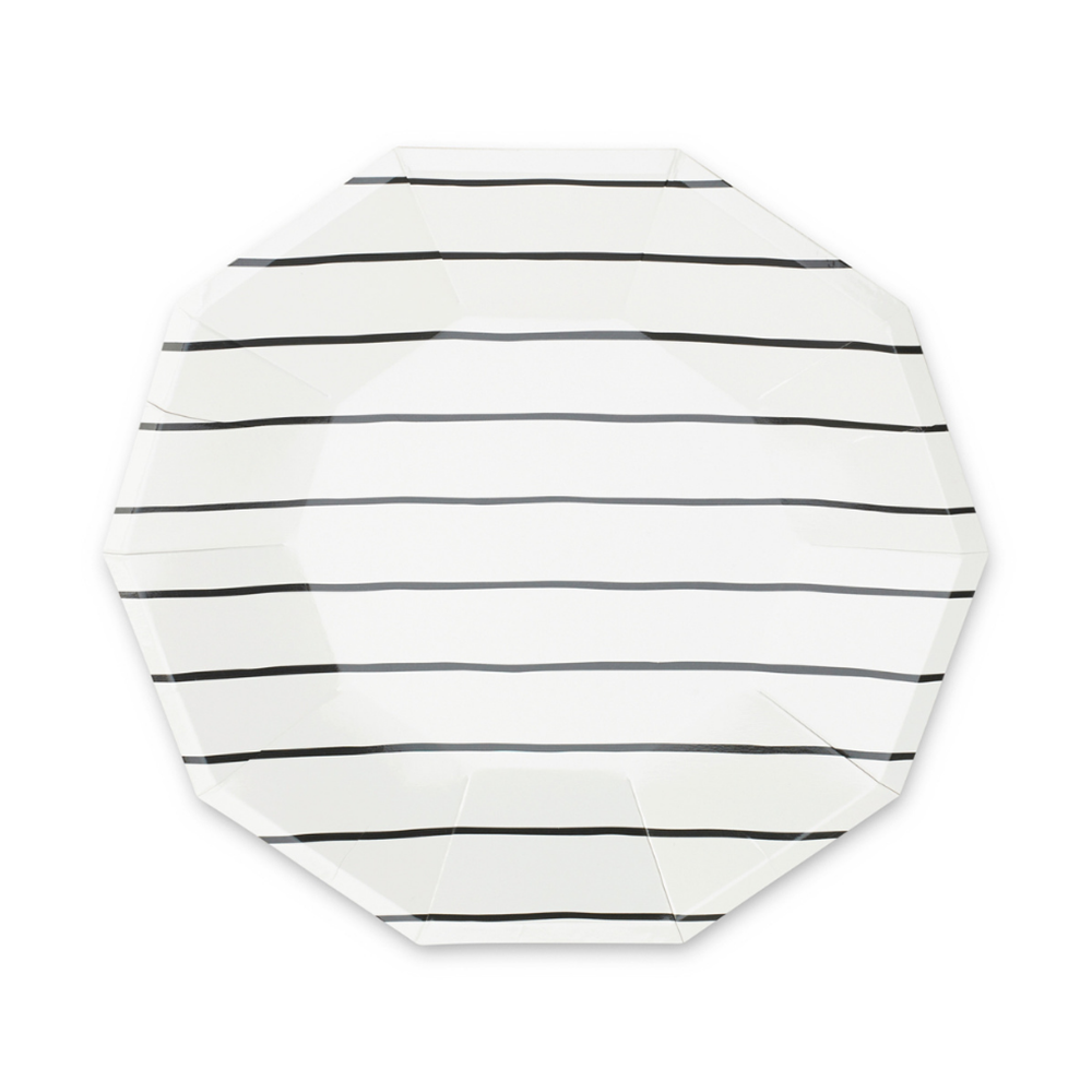 Frenchie Striped Small Plates - 8 Pk.
