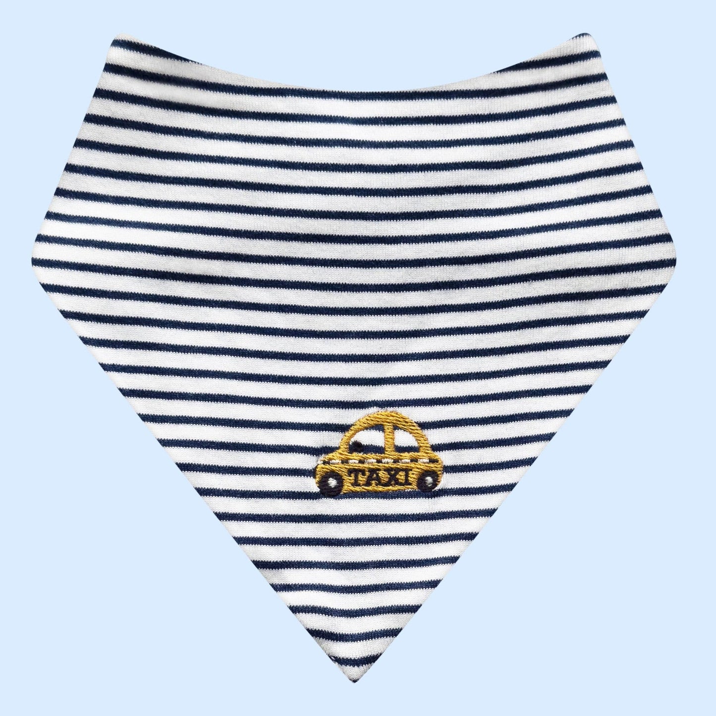 Taxi Embroidery- Baby Kerchief Bib