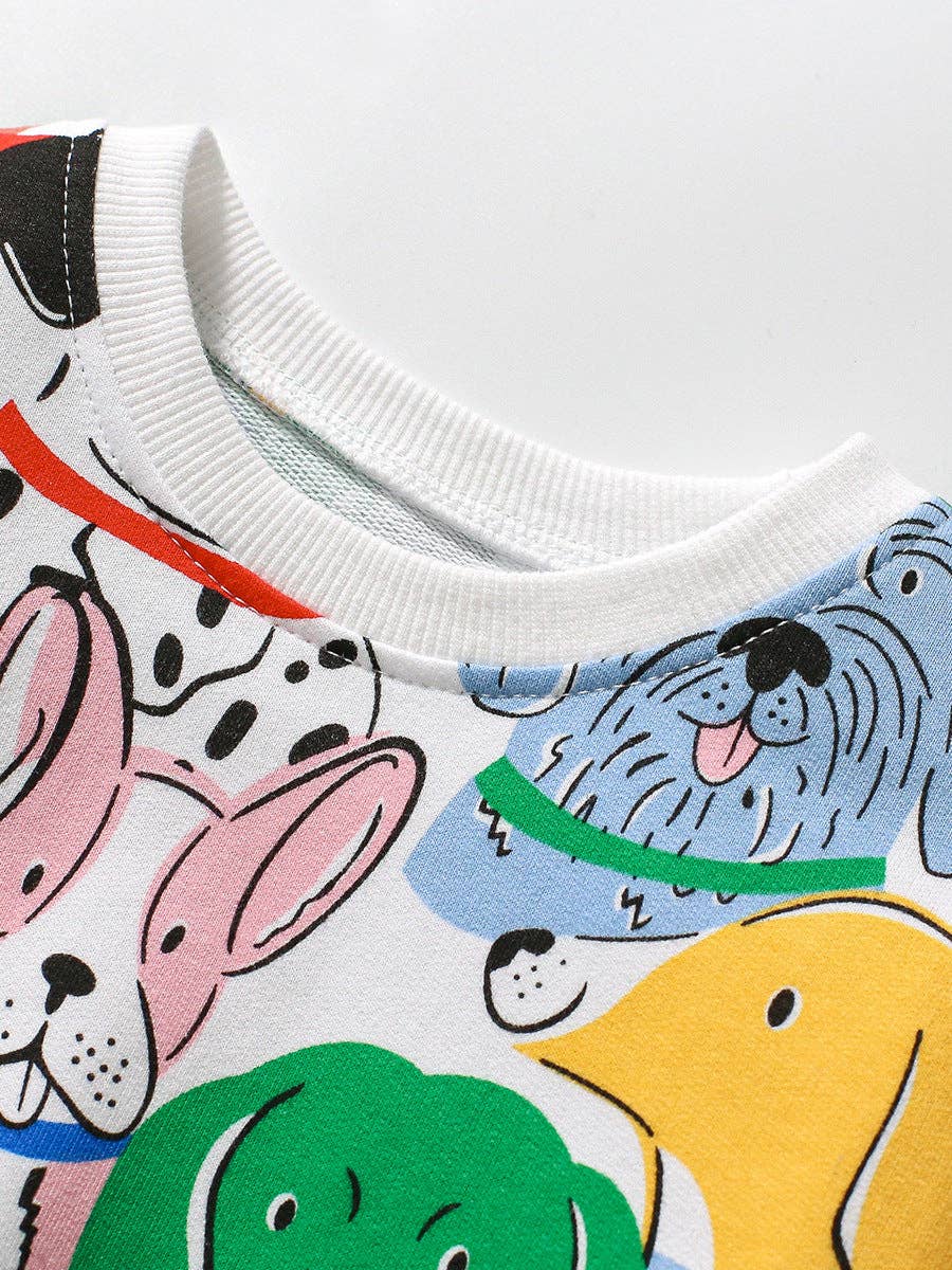 Colorful Dogs Crewneck