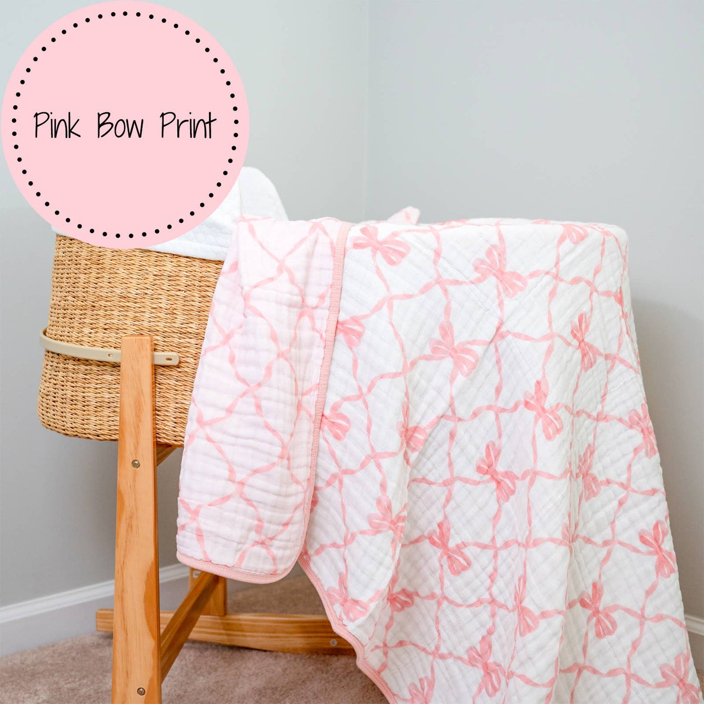 Beautiful Bows Muslin Blanket