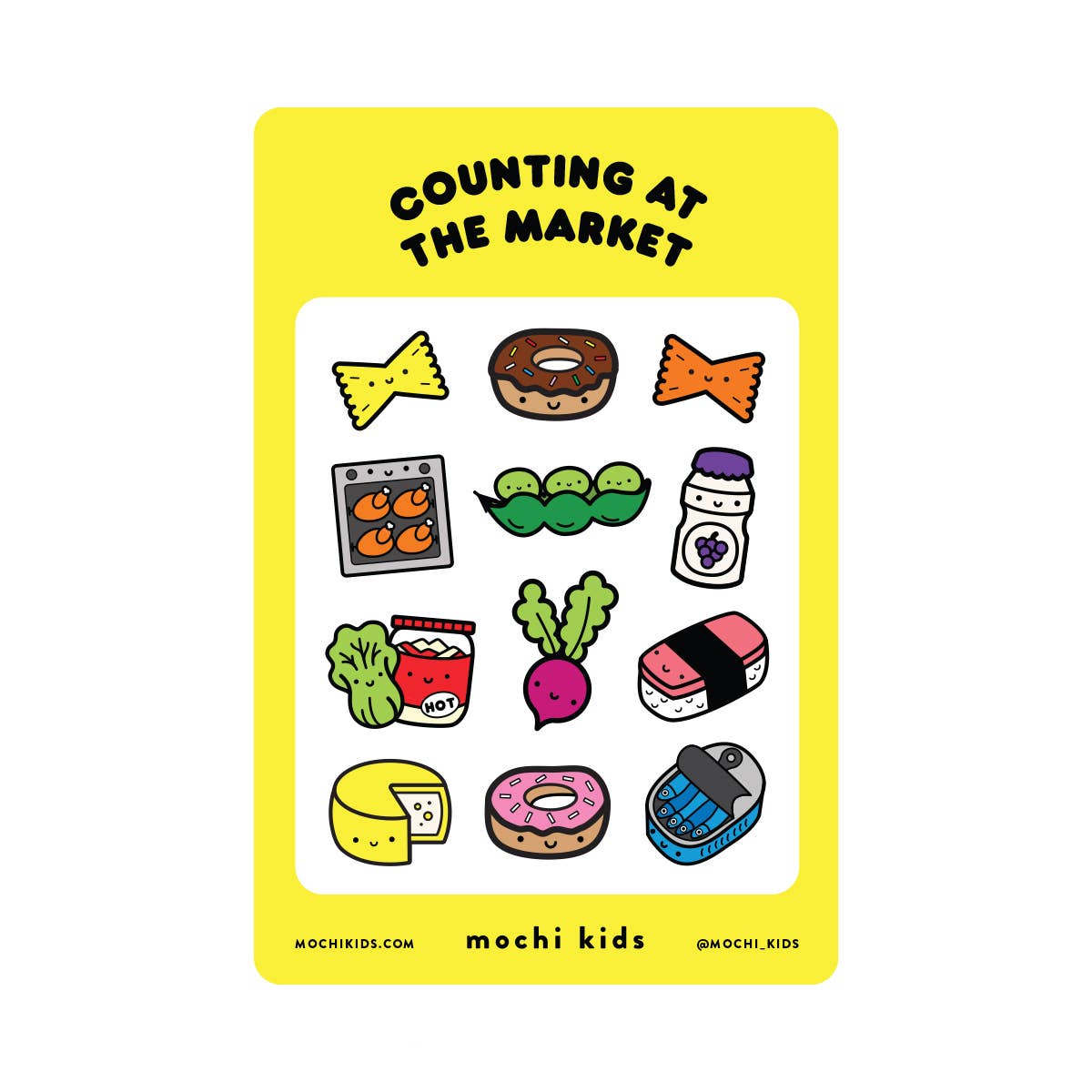 Counting at the Market Sticker Sheet