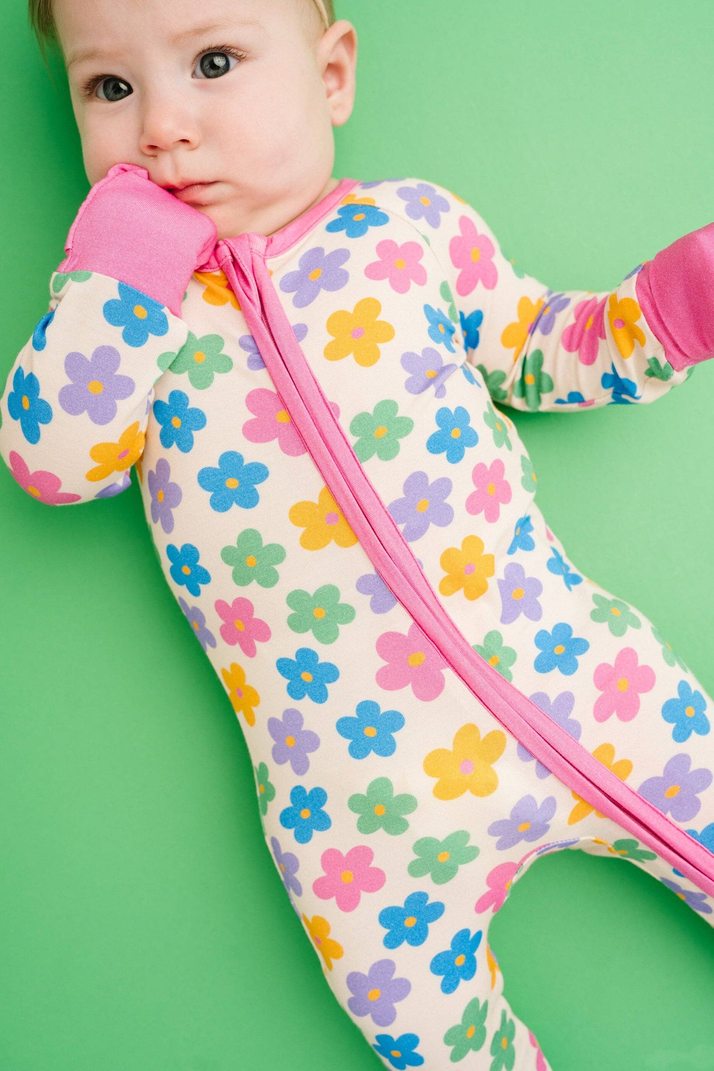 Retro Flower Bamboo Pajama Sleeper