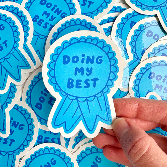 Doing My Best Ribbon Sticker