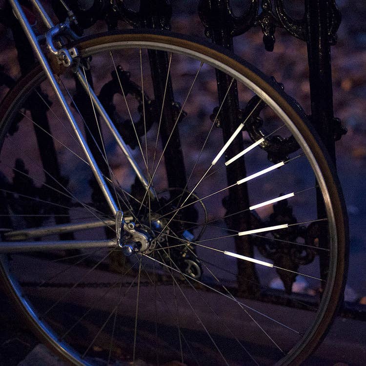 Bike Spoke Silver Reflectors