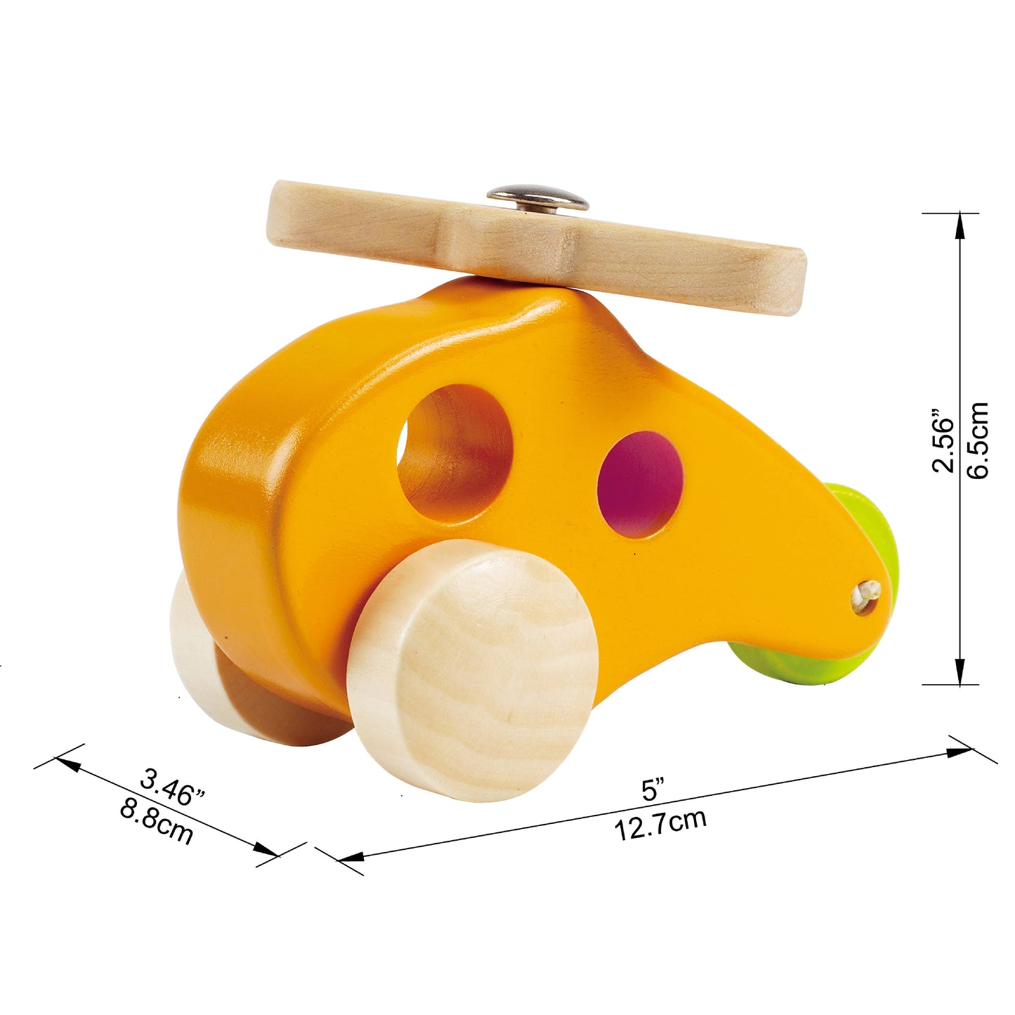 Yellow Wooden Copter