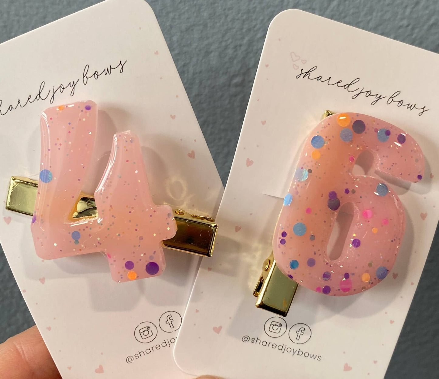 Birthday Number Hair Clips