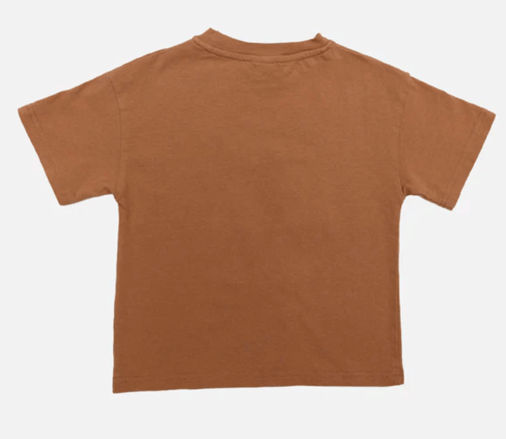 Brown t-shirt on a white background