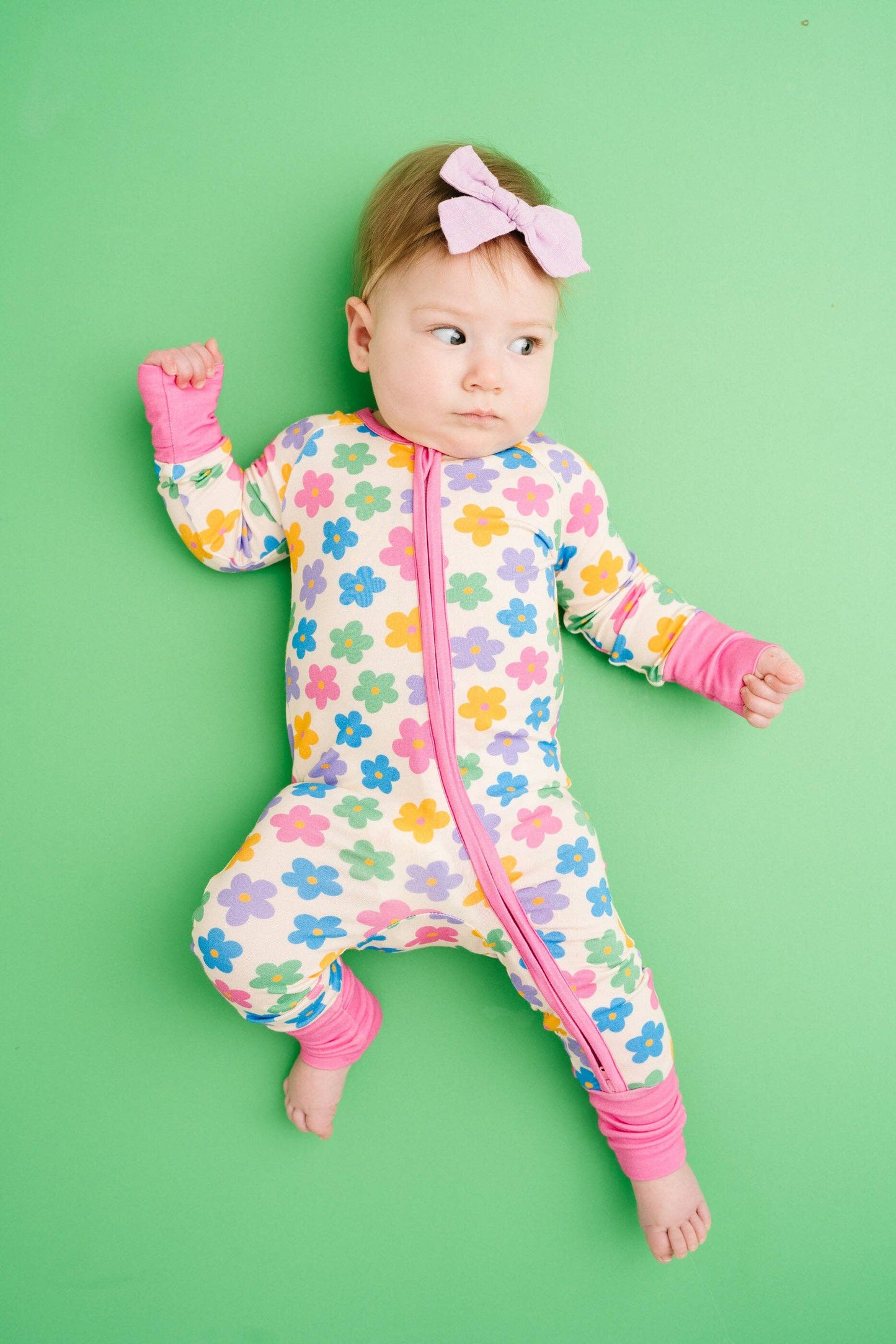 Retro Flower Bamboo Pajama Sleeper