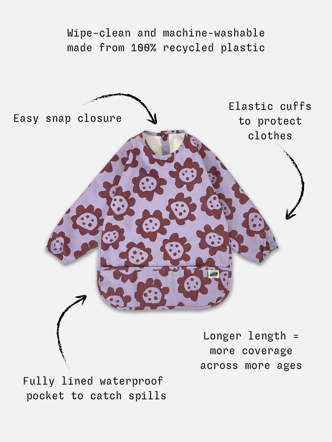 Smock Bib: Colorful, Long Sleeve