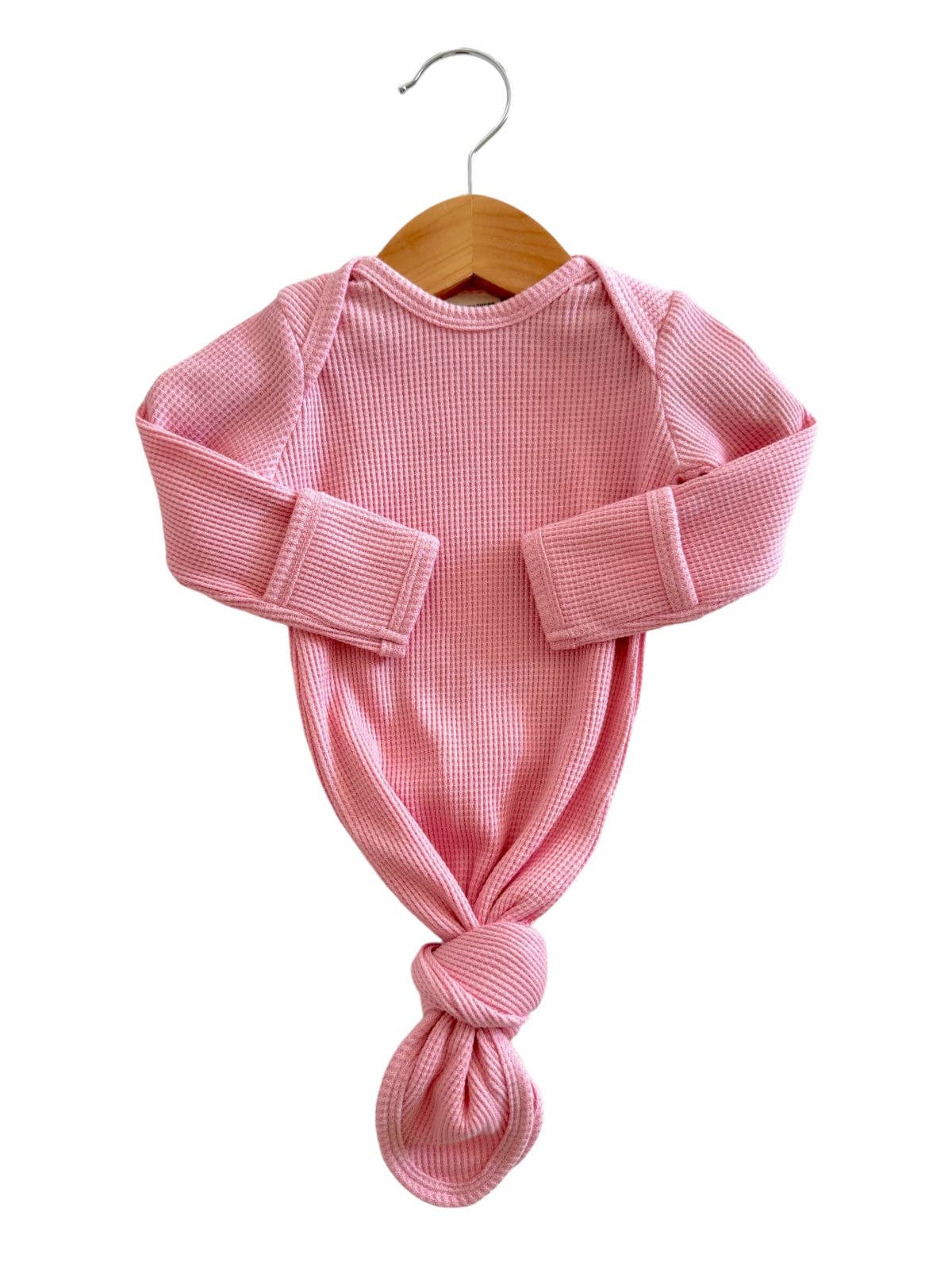 Pink Organic Waffle Knotted Gown