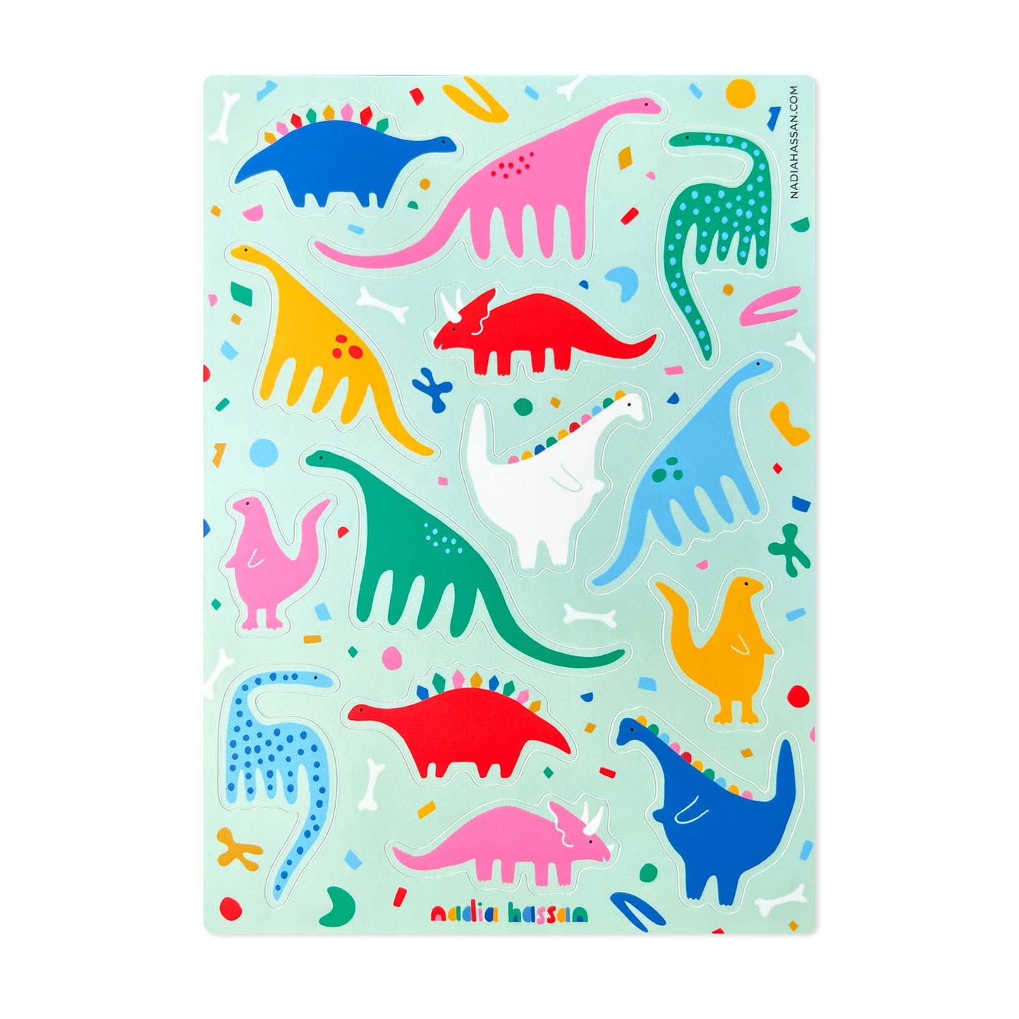 Darling Dinosaurs 5x7 Sticker Sheet