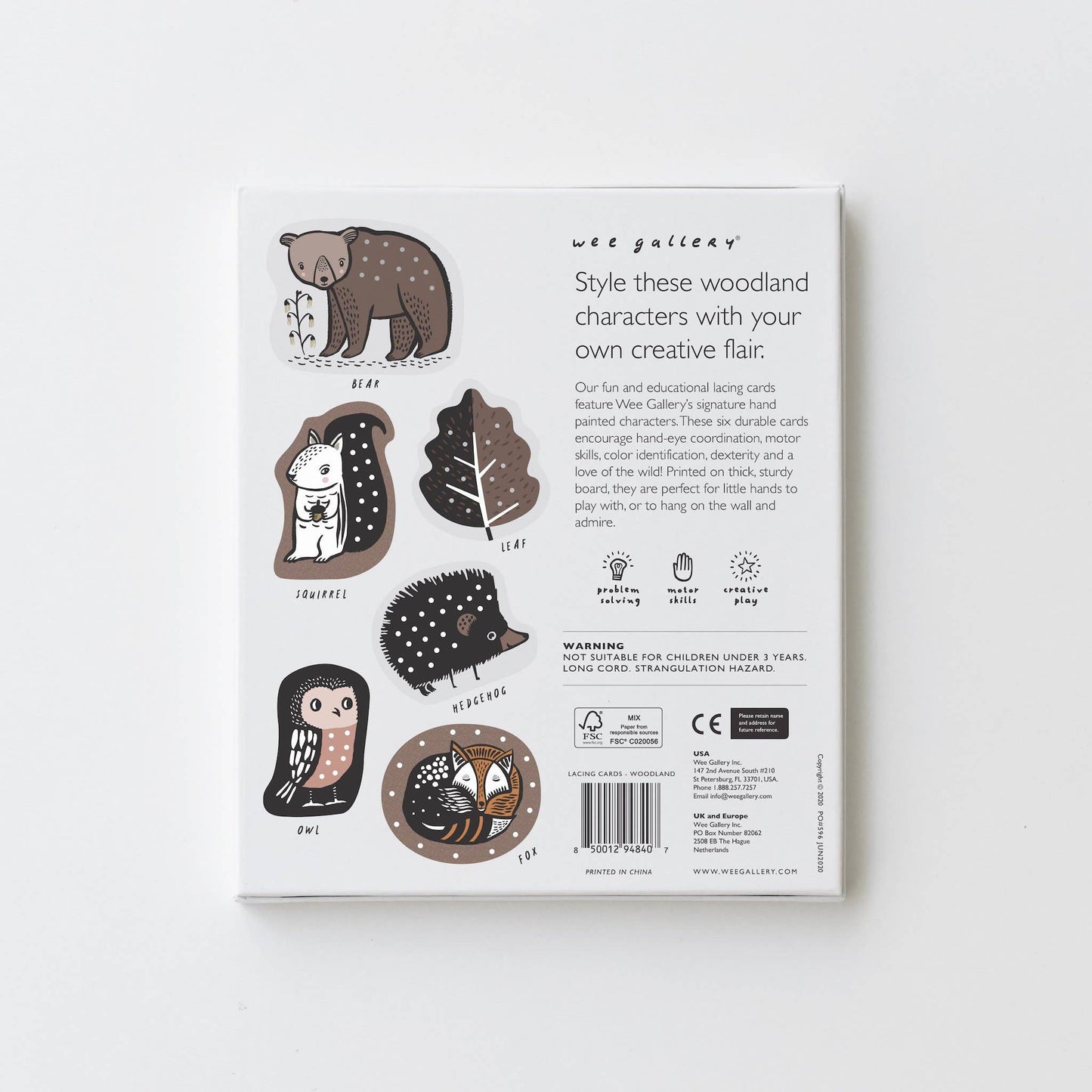 Woodland Animals- Lacing Cards