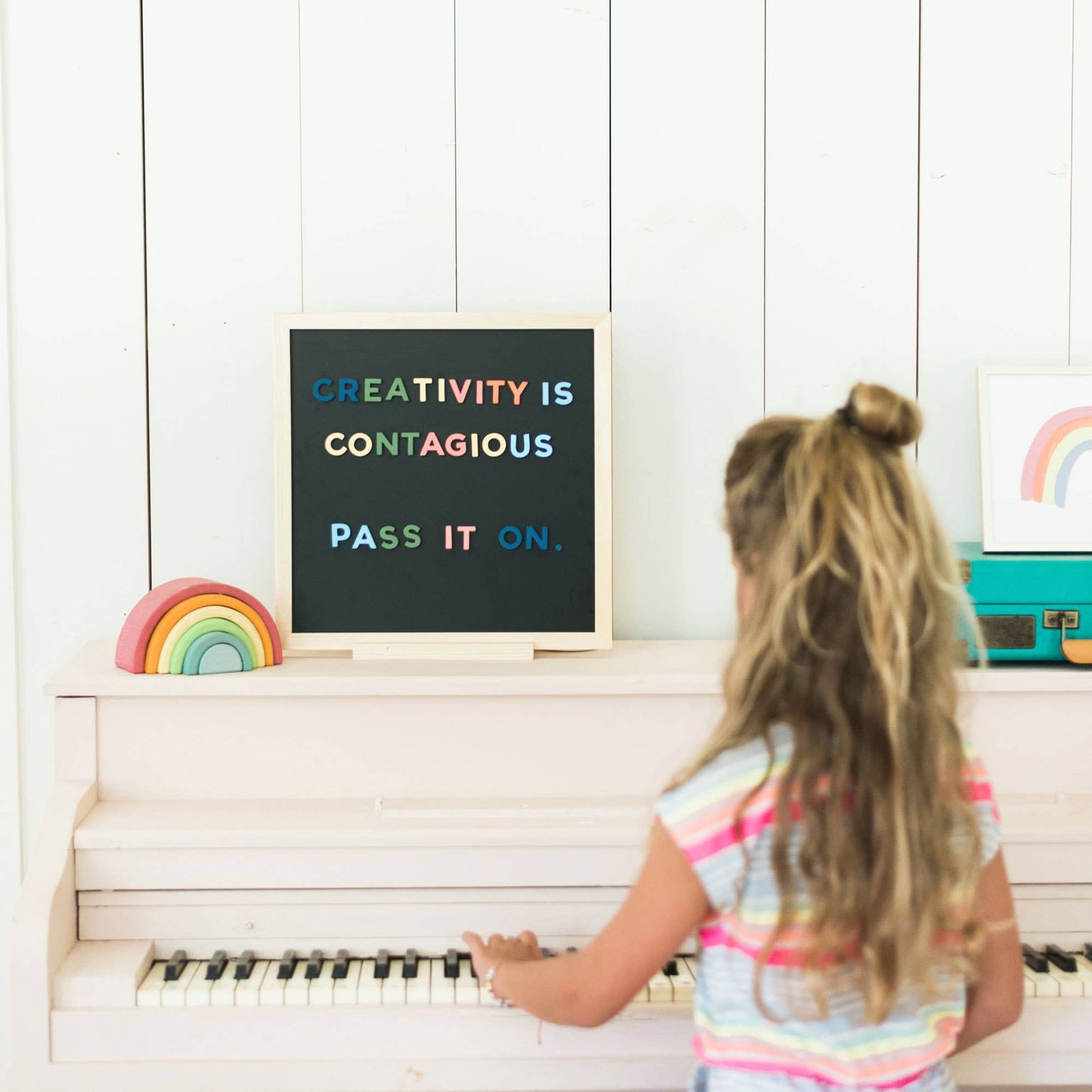 1" Modern Rainbow Magnetic Letters