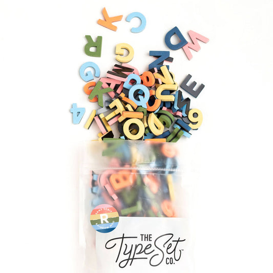 1" Modern Rainbow Magnetic Letters