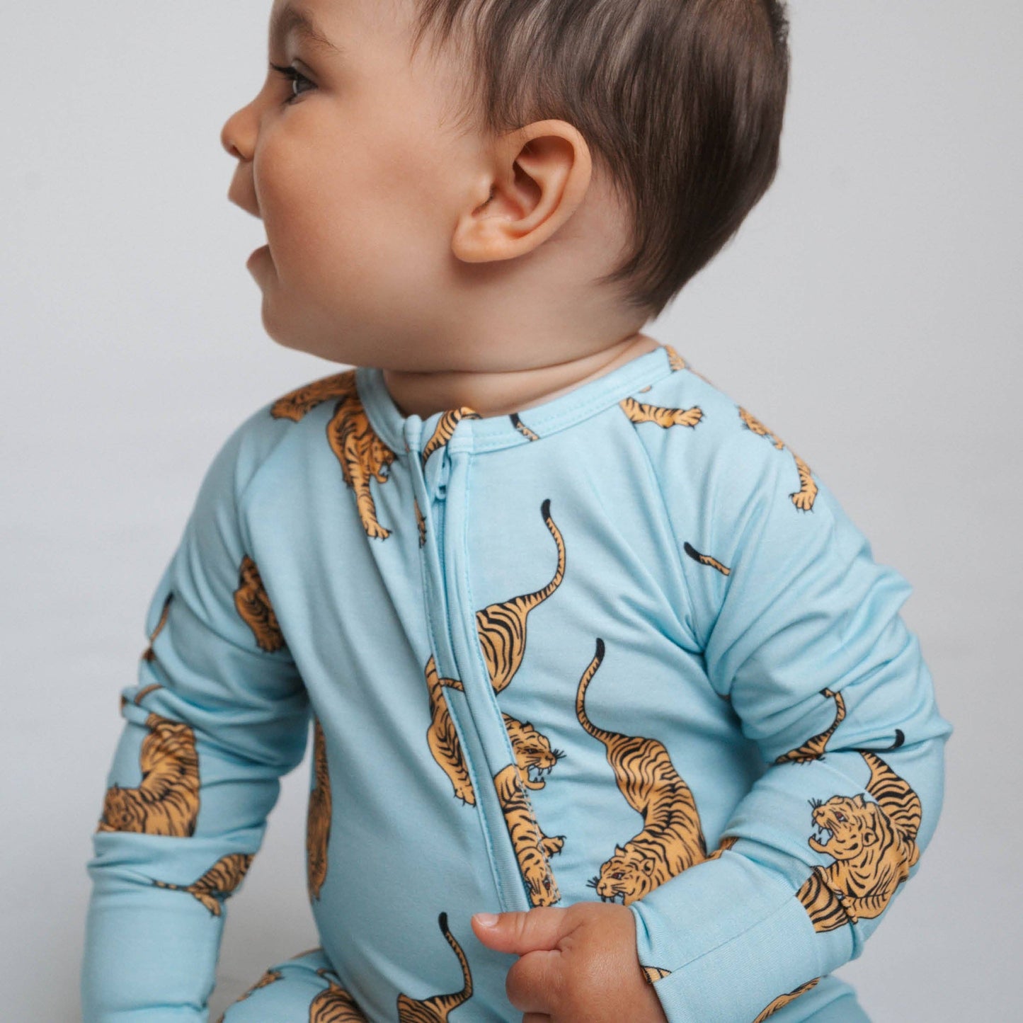 Tigers Pajama - Bamboo Zip Romper