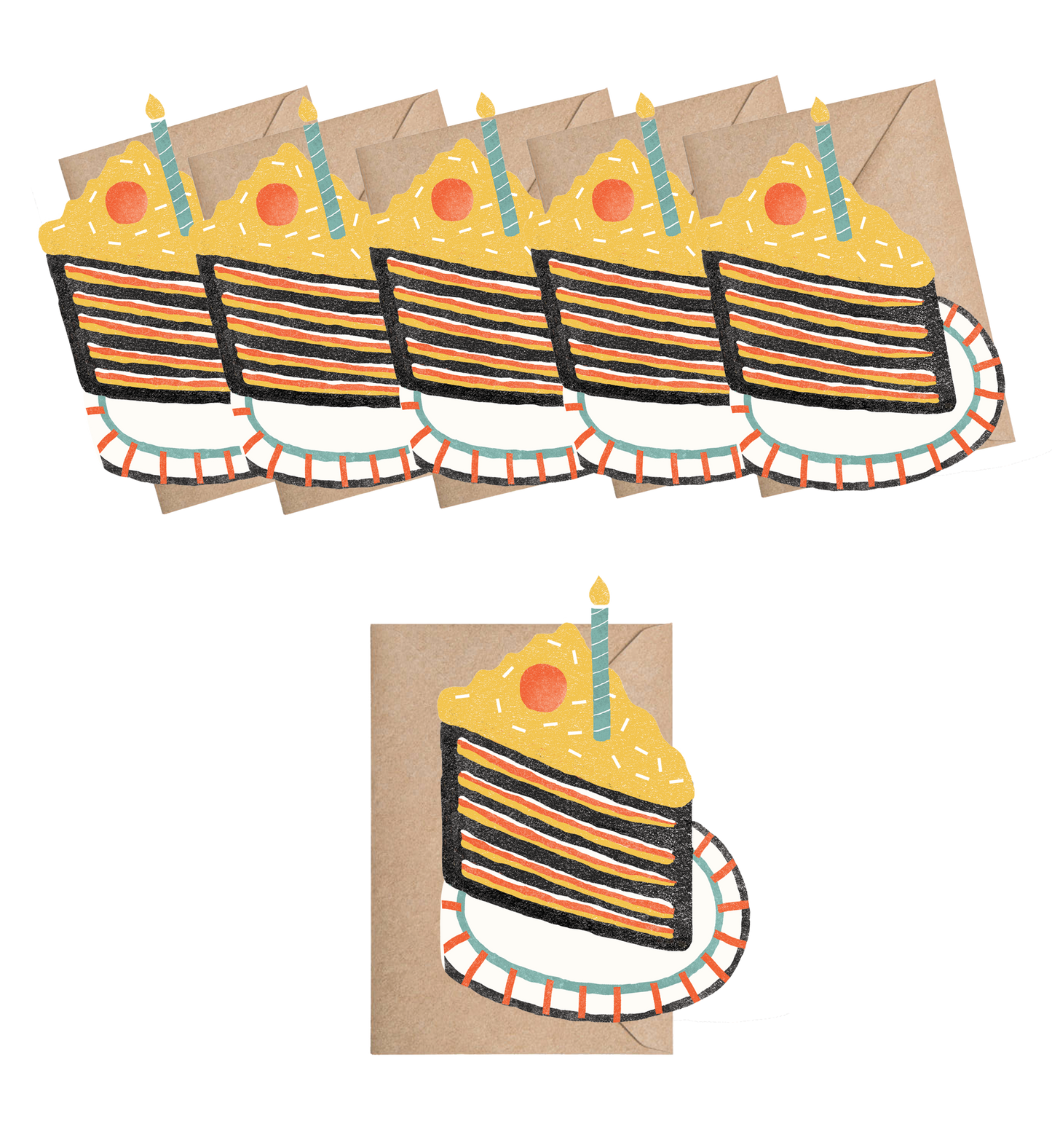 Birthday Cake Mini Cards - Box of 6