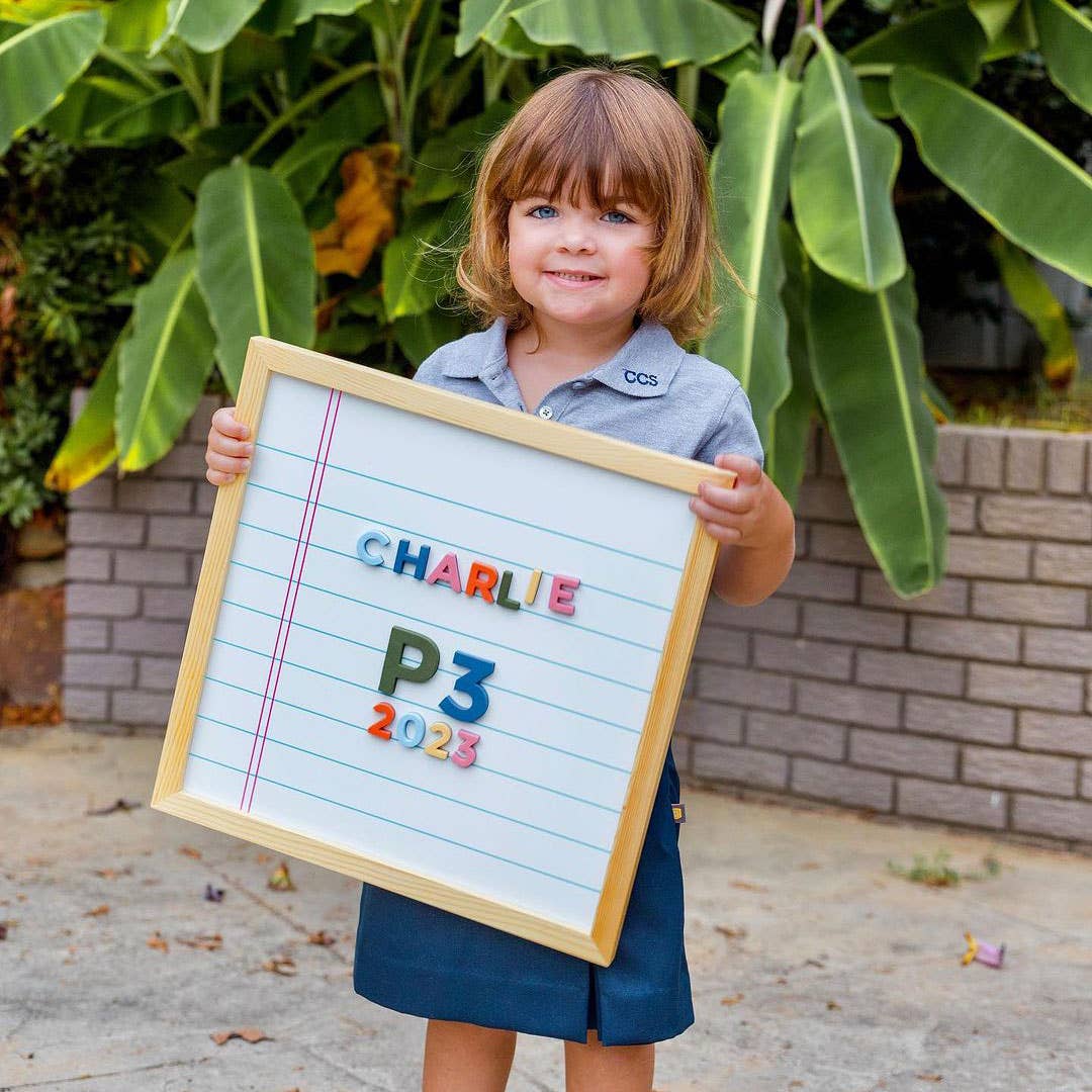 1" Modern Rainbow Magnetic Letters