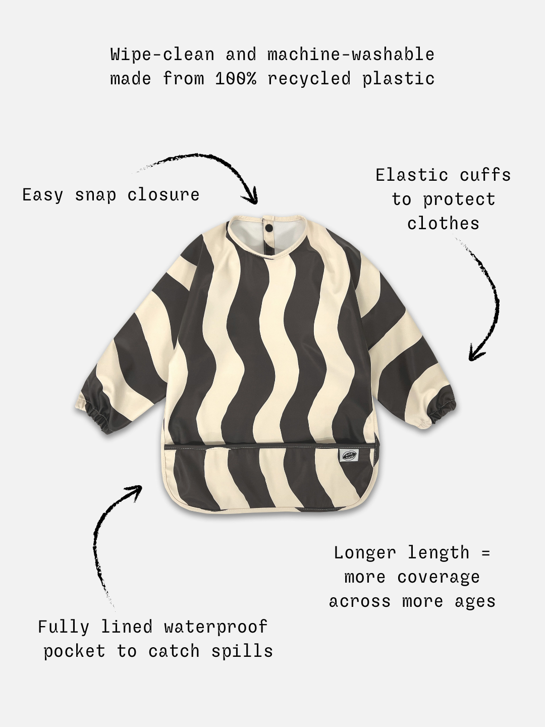 Smock Bib: Colorful, Long Sleeve