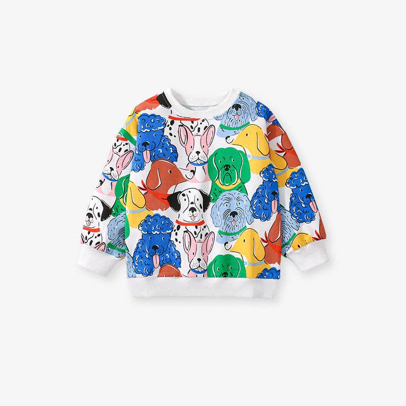 Colorful Dogs Crewneck