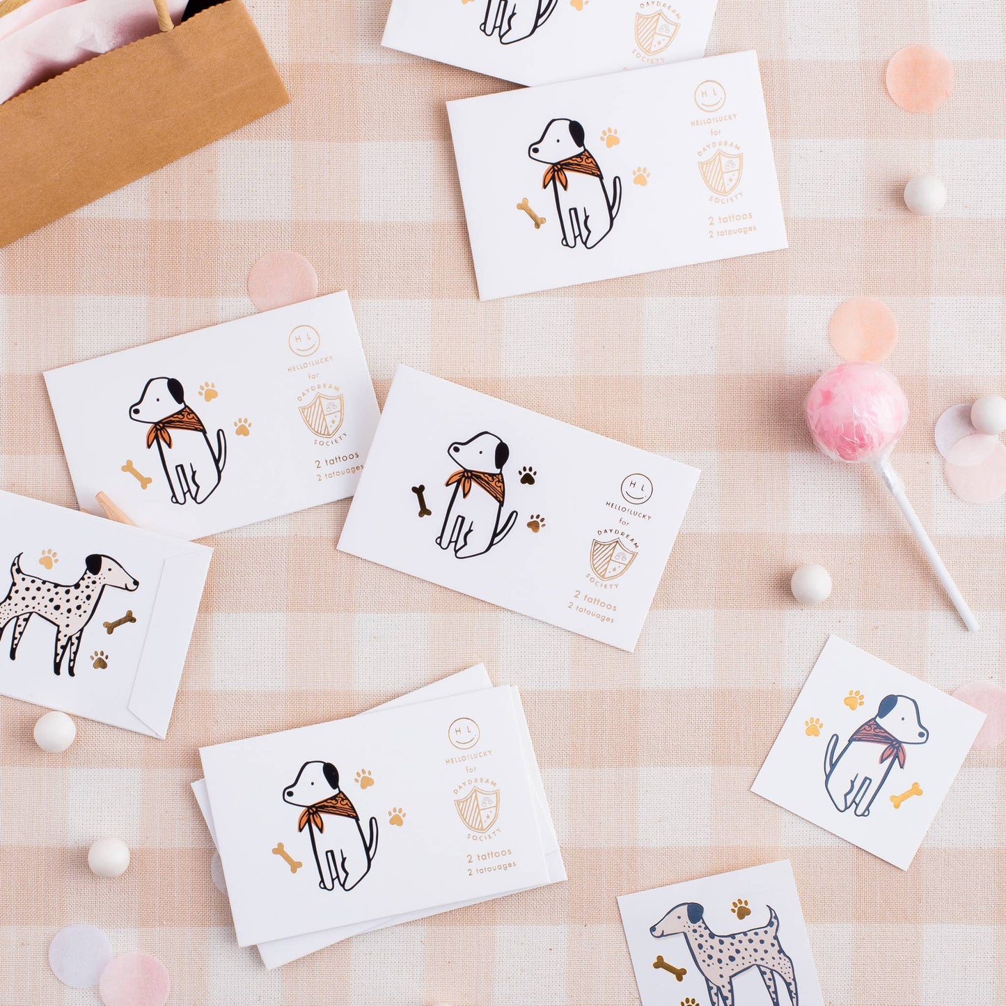 Bow Wow Temporary Tattoos - 2 Pk.