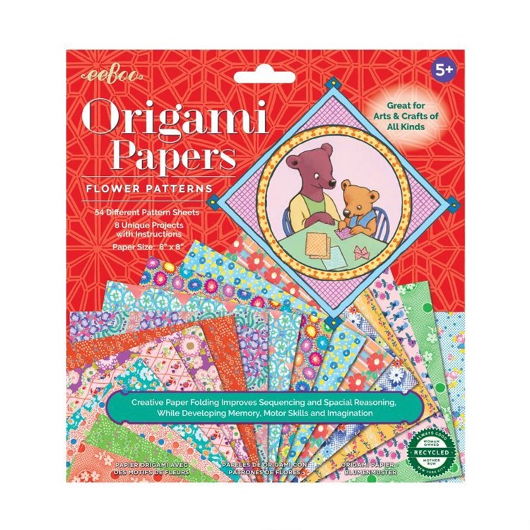 Flower Patterns Origami Papers