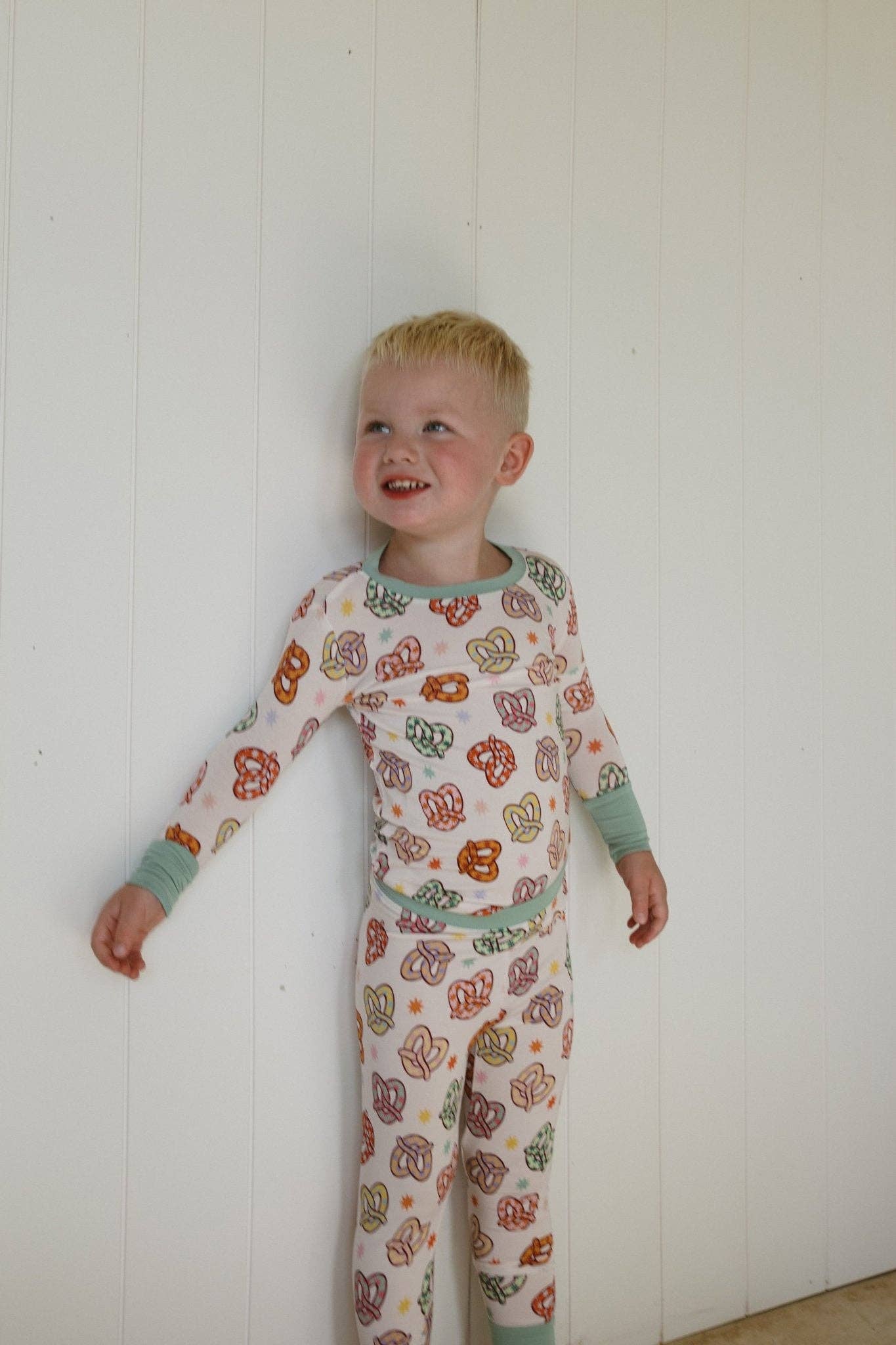 Colorful Pretzel Pajama Two Piece Set