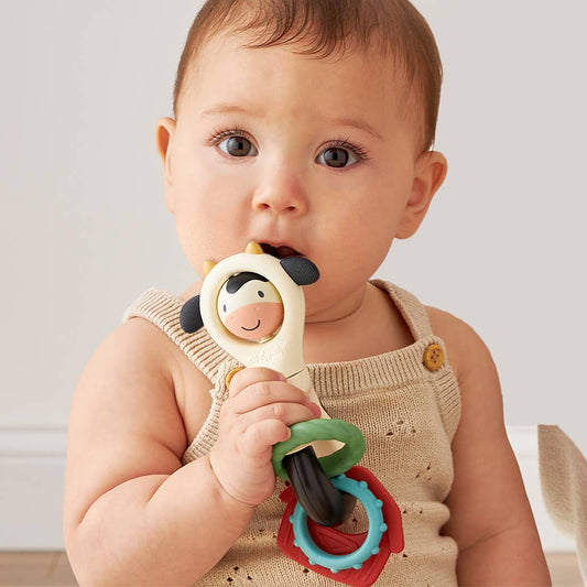 Cow Teether Spin Rattle