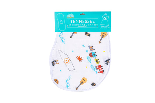 Tennessee Baby 2-in-1 Burp Cloth and Bib