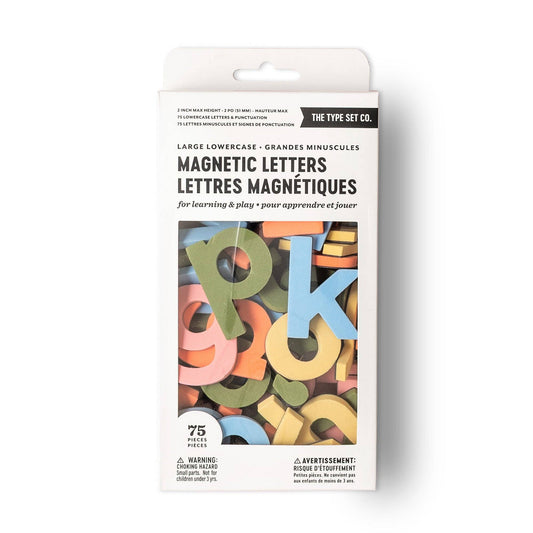 2" Mod Rainbow 75pc Lowercase Magnetic Letters