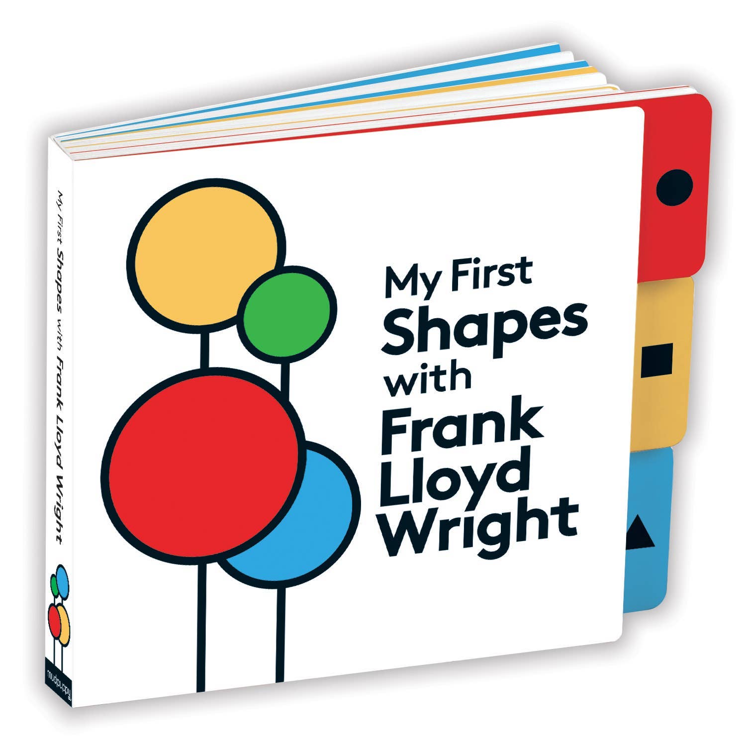 Children's book titled 'My First Shapes with Frank Lloyd Wright' on a white background