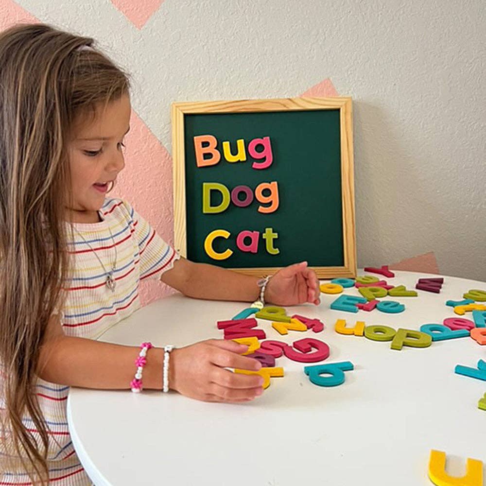 2" Pop Rainbow 75pc Lowercase Magnetic Letters